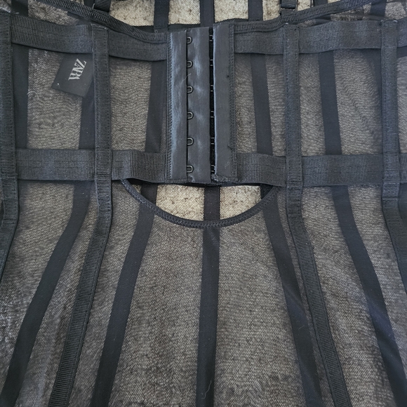 NWT ZARA Sheer Mesh Strappy Bodysuit – Size M - Picture 10 of 15